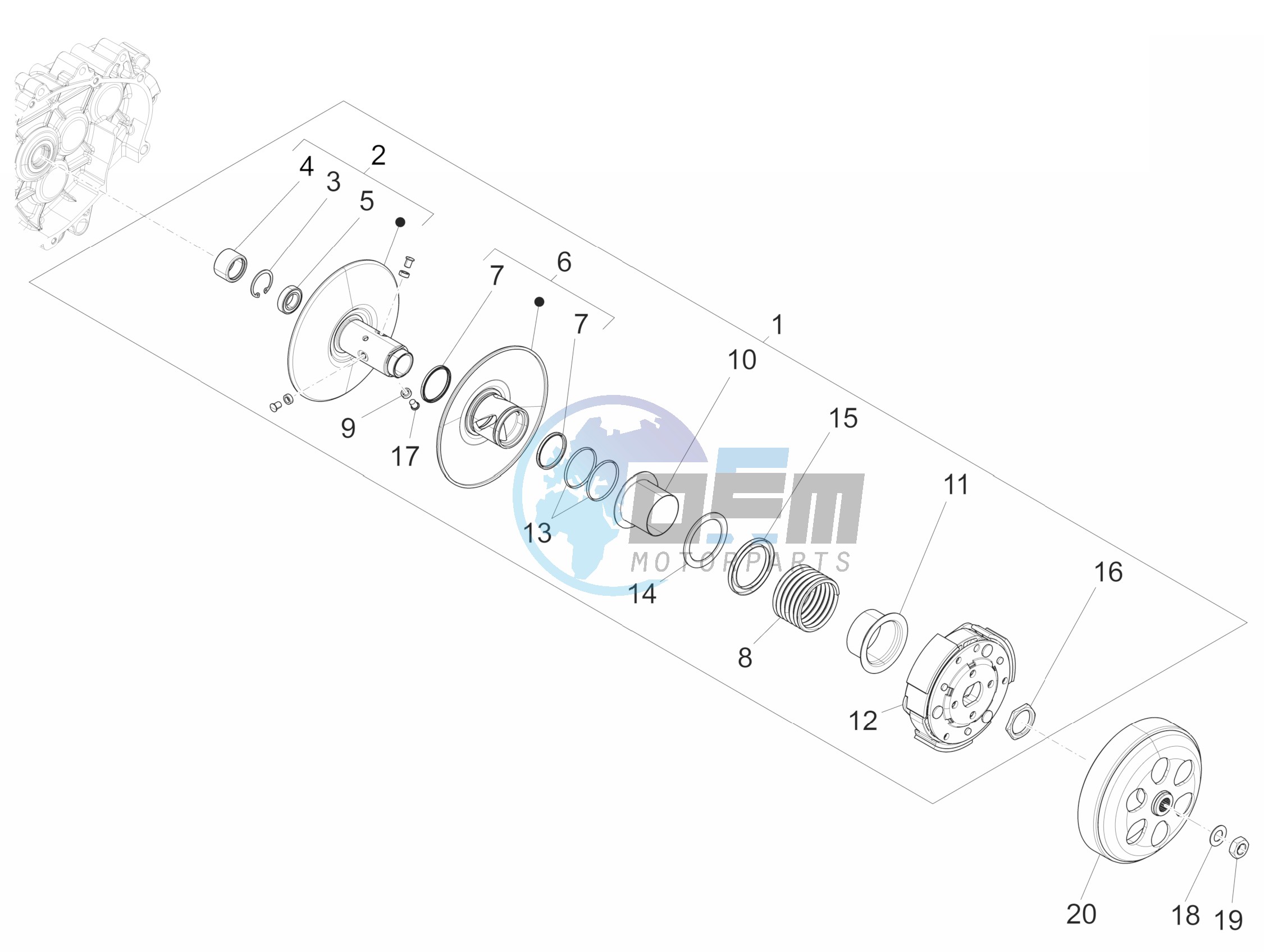 Driven pulley