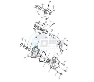 YZF R 750 drawing WATER PUMP