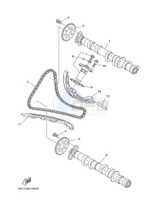 MT-09 TRACER MT09TRA TRACER 900 (2SCC 2SCD) drawing CAMSHAFT & CHAIN