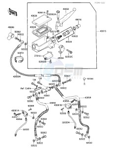 ZX 900 A [NINJA] (A1-A2) NINJA 900 drawing FRONT MASTER CYLINDER