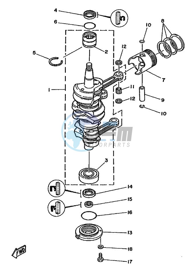 CRANKSHAFT--PISTON