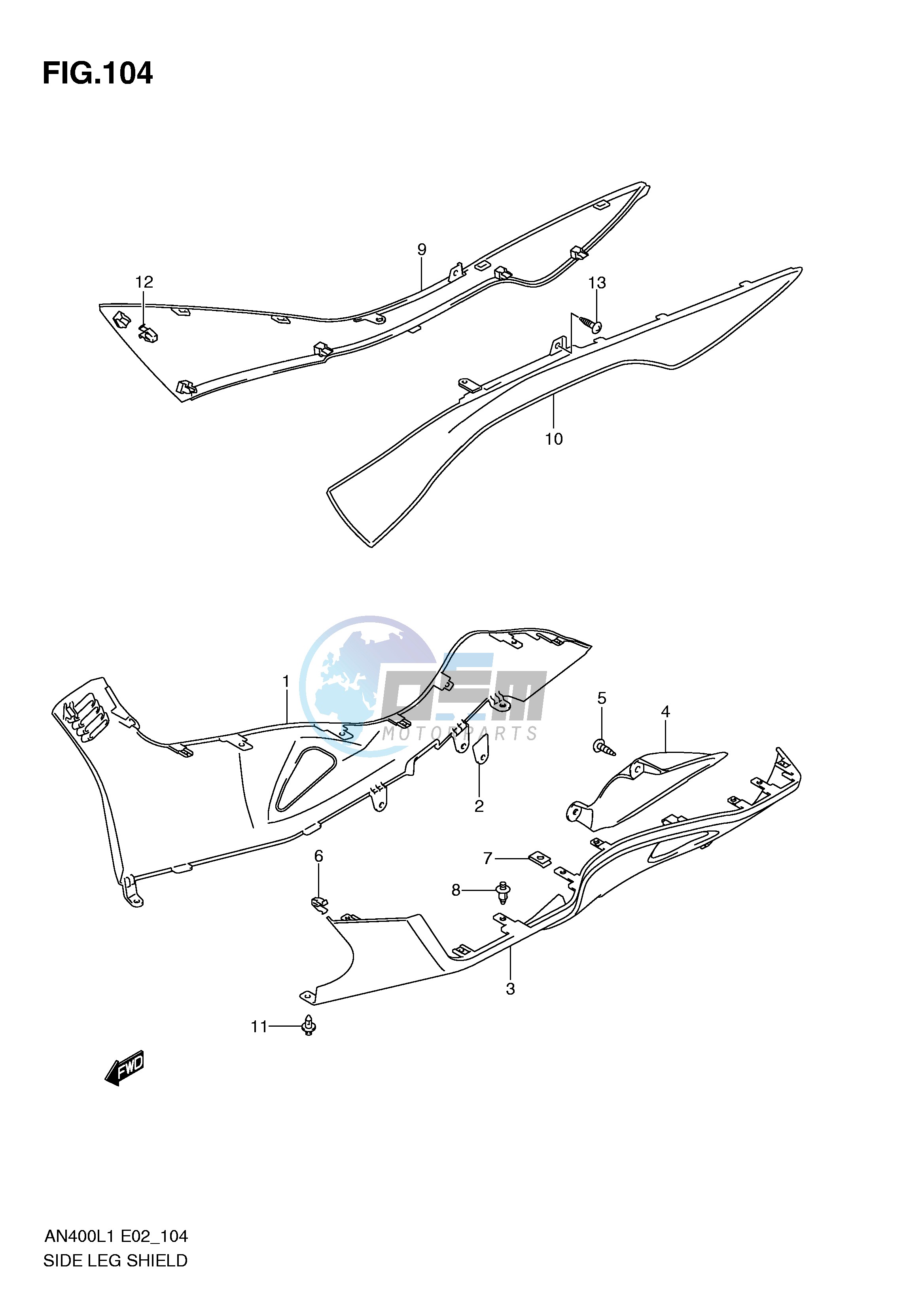 SIDE LEG SHIELD (AN400ZAL1 E19)