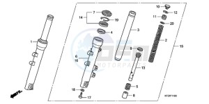 PES125R9 UK - (E / STC 2E) drawing FRONT FORK