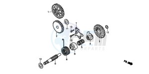 NSR50R drawing KICK STARTER SPINDLE