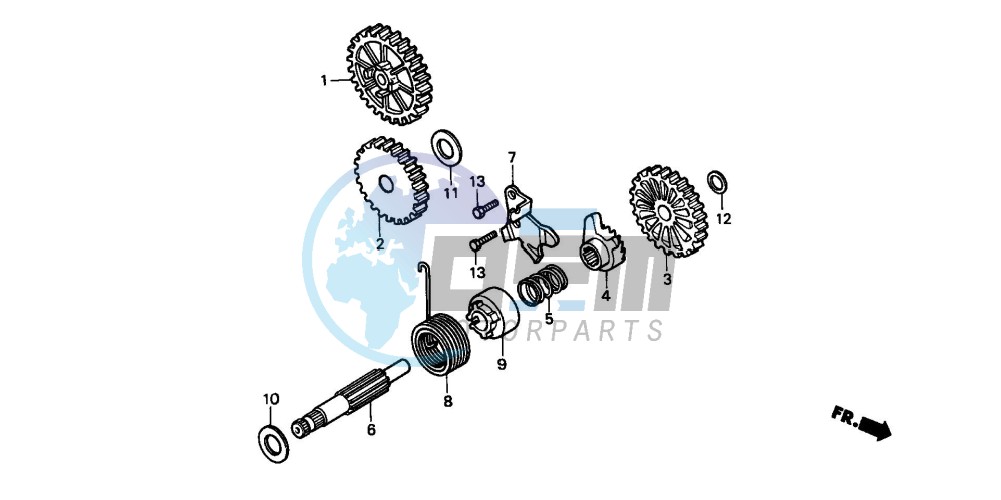 KICK STARTER SPINDLE