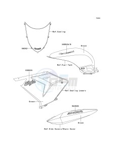 ZX 1000 C [NINJA ZX-10R] (C2) C2 drawing DECALS-- GREEN- -