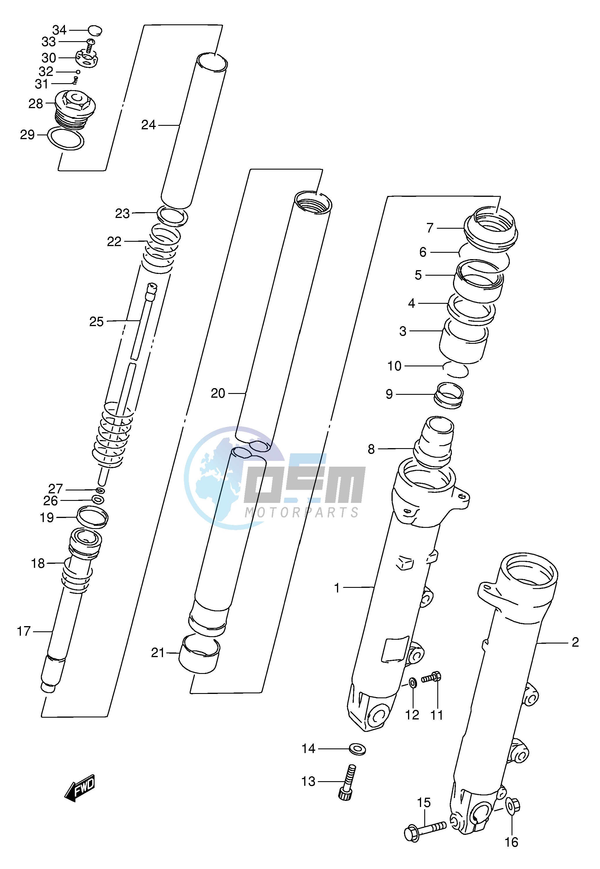 FRONT DAMPER (MODEL K L M N P R)