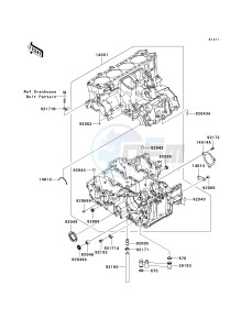 KRF 750 F [TERYX 750 4X4 NRA OUTDOORS] (F8F) C9FA drawing CRANKCASE