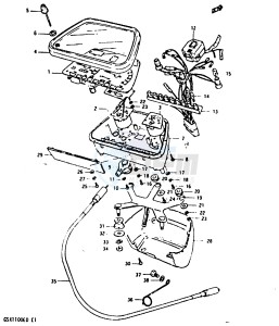 GSX1100 (Z-D) drawing SPEEDOMETER - TACHOMETER (GSX1100ESD)