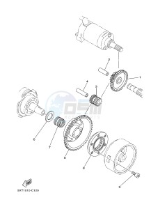 XT250 XT250E SEROW (1YB7) drawing STARTER CLUTCH