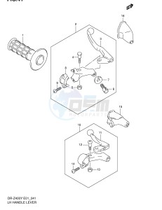 DR-Z400 (E1) drawing LEFT HANDLE LEVER (DR-Z400Y K1 K2 K3 K4 E1)