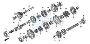 TRX450FM drawing TRANSMISSION (TRX450FE)