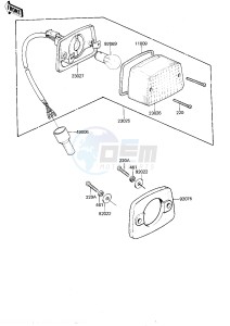 KDX 175 A [KDX175] (A2-A3) [KDX175] drawing TAILLIGHT -- 81-82 A2_A3- -