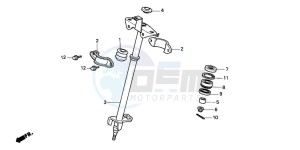 TRX200D FOURTRAX 200 drawing STEERING SHAFT