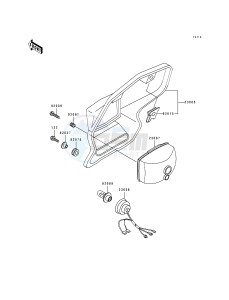 KDX 250 D [KDX250] (D1-D4) [KDX250] drawing HEADLIGHT