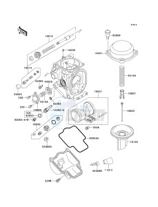 ZX 900 C [NINJA ZX-9R] (C1-C2) [NINJA ZX-9R] drawing CARBURETOR PARTS