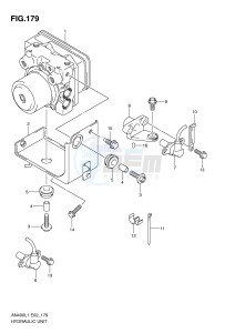 AN400 (E2) Burgman drawing HYDRAULIC UNIT (AN400AL1 E19)