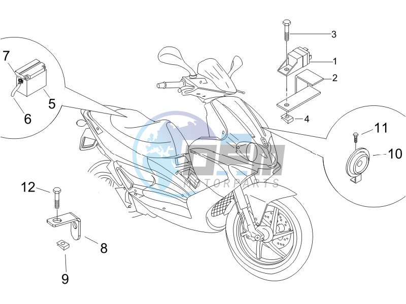 Remote control switches - Battery - Horn