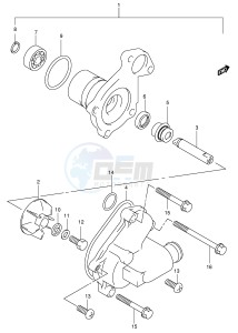 AN400 (E2) Burgman drawing WATER PUMP (MODEL X Y,MODEL Y P37 K2 P37)