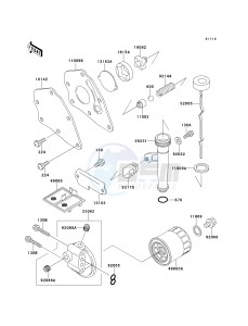 KAF 300 B [MULE 500] (B1-B2) [MULE 500] drawing OIL PUMP_OIL FILTER