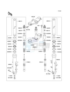 ZX 900 C [NINJA ZX-9R] (C1-C2) [NINJA ZX-9R] drawing FRONT FORK-- JKAZX2C1 XA031069 - - -