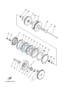 TT-R110E (B51A B51B B51C B51C) drawing CLUTCH