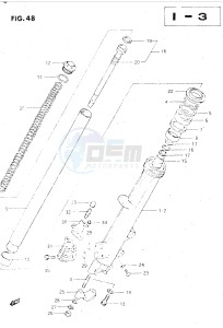 GSX500E (E39) drawing FRONT DAMPER (MODEL E)