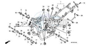 CB1300S9 Australia - (U / BCT MME TWO) drawing FRAME BODY