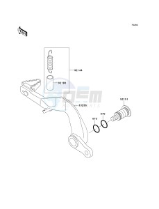 KX 85 A [KX85 MONSTER ENERGY] (A6F - A9FA) A7F drawing BRAKE PEDAL