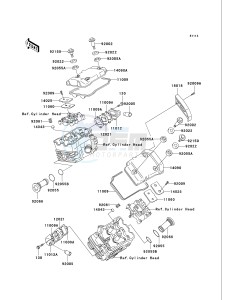 VN 750 A [VULCAN 750] (A20-A21) [VULCAN 750] drawing CYLINDER HEAD COVER