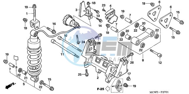 REAR CUSHION (VFR800A)