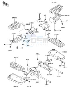 ZG 1200 A [VOYAGER XII] (A1) [VOYAGER XII] drawing FOOTRESTS