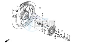 CLR125 CITY FLY drawing REAR WHEEL