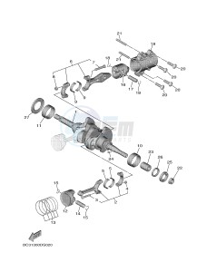 XP530E-A T-MAX (BV11) drawing CRANKSHAFT & PISTON