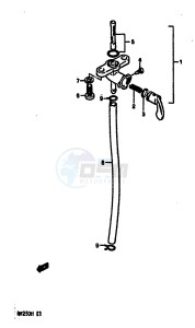 RM250 (G-H) drawing FUEL COCK