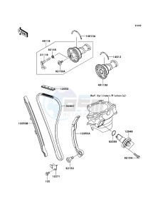 KX250F KX250ZEF EU drawing Camshaft(s)/Tensioner