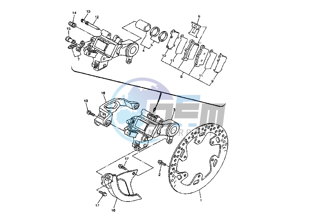 REAR BRAKE CALIPER