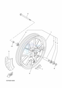 MT-125 ABS MT125-A (BR37) drawing FRONT WHEEL