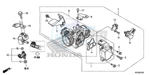 NSS300AD Forza E drawing THROTTLE BODY