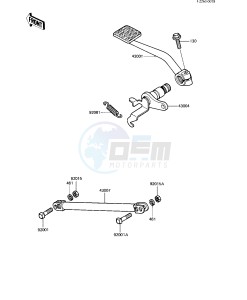 KZ 550 H [GPZ] (H1-H2) [GPZ] drawing BRAKE PEDAL_TORQUE LINK