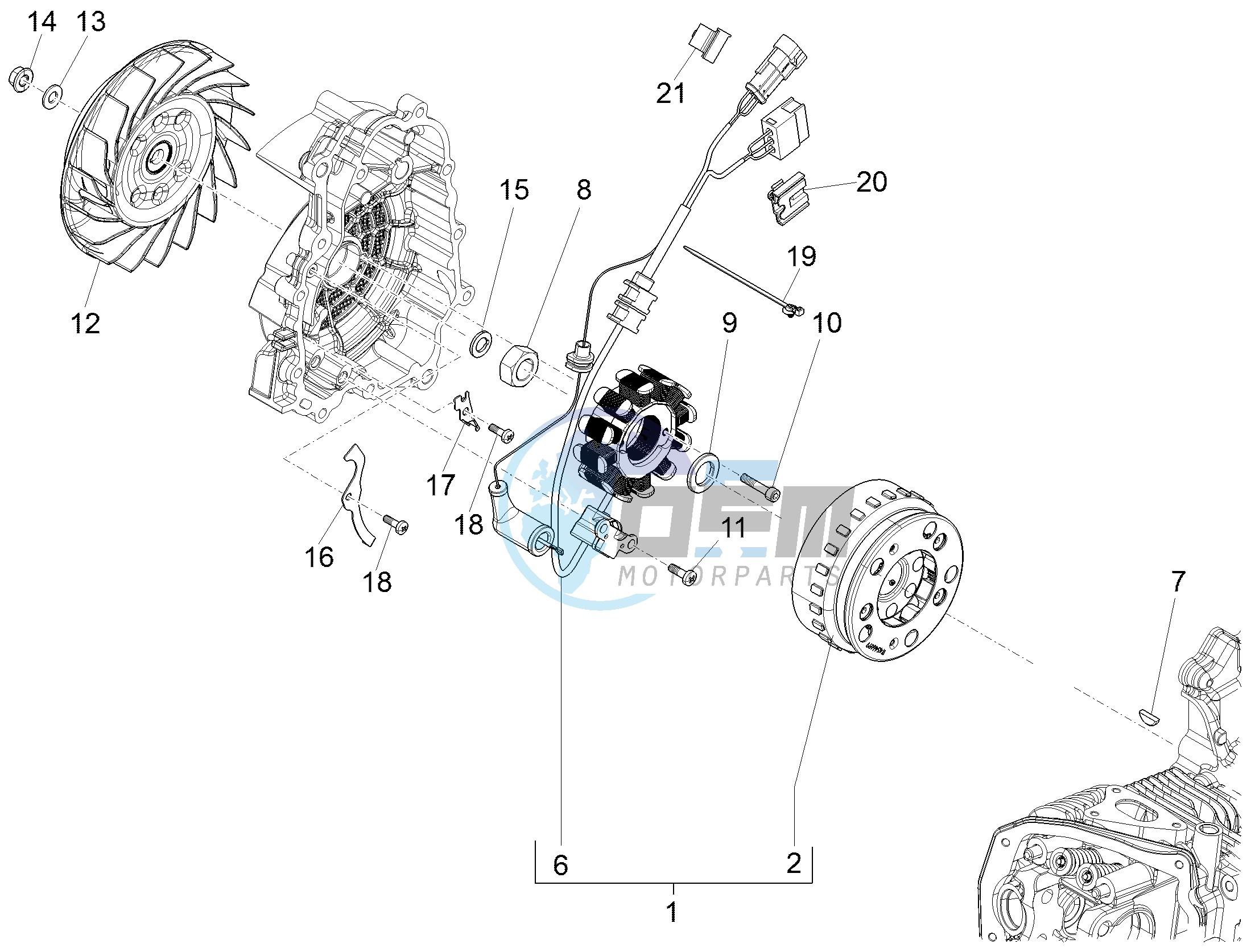 Flywheel magneto