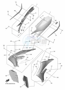 YZ250F (B7BS) drawing SIDE COVER