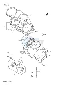 DL650 (E2) V-Strom drawing SPEEDOMETER (DL650AUEL1 E19)