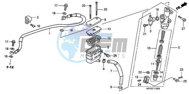 RR. BRAKE MASTER CYLINDER