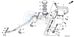 VTR2509 Australia - (U / MK) drawing REAR BRAKE MASTER CYLINDER