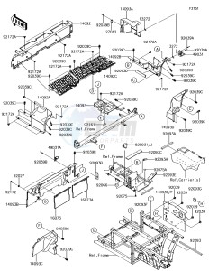 MULE PRO-DXT KAF1000BHF EU drawing Frame Fittings(Rear)