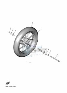 YZF690 YZF-R7 (BEB4) drawing FRONT WHEEL