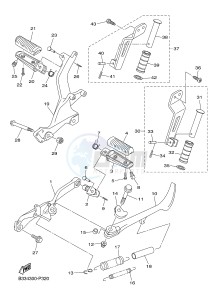 XVS950CR XVS950 CAFE RACER XV950 RACER (B33M) drawing STAND & FOOTREST