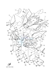 YFZ450R YFZ450RD (18PS 18PP) drawing REAR FENDER