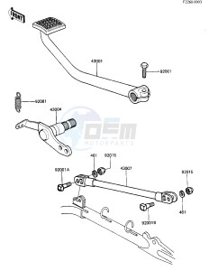 KZ 750 E (E2-E3) drawing BRAKE PEDAL_TORQUE LINK -- 81 -82 KZ750-E2_E3- -